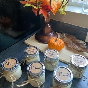 Homemade fall soy candles